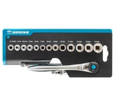 GROSS Набор торцевых головок, трещотка 120 зубьев, 36 предметов, 1/4